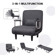 Load image into Gallery viewer, 3-in-1 Schlafsofa mit Armlehne Schlafsessel Klappbett Chaiselongue Rückenlehne