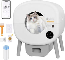 Load image into Gallery viewer, Self-Cleaning Cat Litter Tray, 76L Cat Litter Tray, Self-Cleaning, App Control/Maximum Capacity, Automatic Cat Litter Tray for Multiple Cats