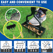 Load image into Gallery viewer, Aerator for Lawn Hollow Spoon with Storage Tray and Garden Tools, T-Handle Lawn Aerator, Scarifier, Heavy Duty Lawn Woodpecker, Lawn Aerating for Compacted Soils, Lawn Care