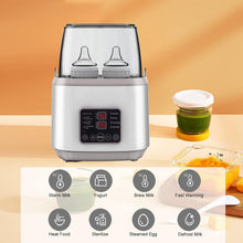 Load image into Gallery viewer, Bottle Warmer Baby Bottle Warmer Baby Food Warmer Double Steam Steriliser Bottles Steriliser Milk Warmer with Timer, Warming Function, Defrosting for Baby Bottles and Dummies