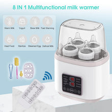 Load image into Gallery viewer, Bottle Warmer Baby Bottle Warmer Baby Food Warmer Double Steam Steriliser Bottles Steriliser Milk Warmer with Timer, Warming Function, Defrosting for Baby Bottles and Dummies