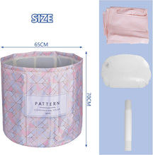 Load image into Gallery viewer, Folding Bathtub for Adults, Portable Foldable Children's Bathtub, Suitable for Sauna Showers and Ice Baths, Freestanding Bathtub, Installation Free, 65 x 65 x 70 cm (L x W x H) (Pink)
