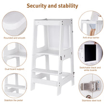 Load image into Gallery viewer, 2-in-1 Learning Tower for Children, Tilt Protection, with Magnetic Board, Folding Montessori Kitchen Aid and Learning Tower