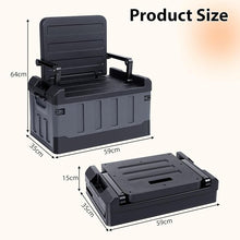 Load image into Gallery viewer, Car trunk storage box, foldable with lid, 59 x 35 x 64 cm, waterproof and anti trolley trunk, suitable for camping and daily use, black