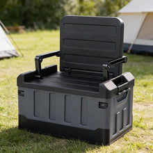 Load image into Gallery viewer, Car trunk storage box, foldable with lid, 59 x 35 x 64 cm, waterproof and anti trolley trunk, suitable for camping and daily use, black