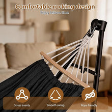Load image into Gallery viewer, Hamaca y Sillón Colgante con Soporte Plegable, Set de Soporte de Hamaca Portátil de Doble Uso para Interior y Exterior Jardín Terraza Patio Camping Cubierta