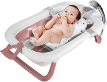 Load image into Gallery viewer, Bañera Bebé Plegable con Cojín de Baño Antideslizante y Termómetro con Pantalla Digital, Perfecto para Recién Nacidos y Bebés