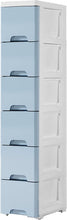 Load image into Gallery viewer, Tour de rangement plastique, Casier de rangement - avec 5 tiroirs - 18x32x83.5cm - Salle de bain et Cuisine Stockage