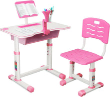 Load image into Gallery viewer, Children's Desk, Height Adjustable Desk Chair, Youth Desk with Chair for Children, Desks for Children with Drawer