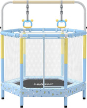 Load image into Gallery viewer, Trampoline d'intérieur avec Filet, Protection des Bords, pour Enfants à partir de 2 Ans – Trampoline de Jardin pour Enfants – Mini Trampoline pour Enfants