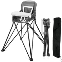 Load image into Gallery viewer, Children's High Chair, Baby Chair, Foldable with Cup Holder, Stealable, Children's High Chair with Growing Child Seat, Children's Chair