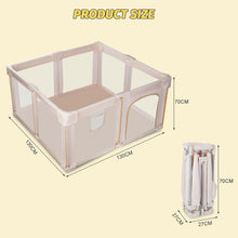 Load image into Gallery viewer, Baby Playpen 130 x 130 cm, Safe Playground for Children with Reinforced Edges, Non-Slip Bottom, Breathable Fabric, Foldable Baby Fence