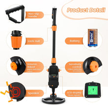 Load image into Gallery viewer, Metal Detector for Children, Metal Detector Children with LCD and Sound Display, Highly Sensitive Metal Detector with Waterproof Search Coil, Children's Metal Detector for Children for Metal
