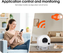 Load image into Gallery viewer, 76L Litiere Chat Autonettoyante, Bac à Litière Autonettoyant pour Chat, Ultra Sûr/Contrôlé par APP/Désodorisant, avec Sac Poubelle