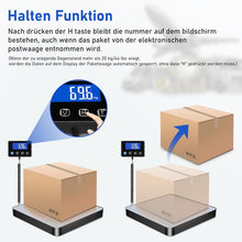 Load image into Gallery viewer, Postal Scale, 440 lbs x 10 g Digital Postage Scale, Durable Alloy Steel Platform, Heavy Duty Scales for Packages, Warehouses, Luggage, Parcel Scales with LCD/Hold/Tare Function