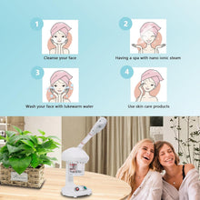 Load image into Gallery viewer, Vapeur Visage Vaporisateur Sauna Spa Facial Chaude Nano Ionique Visage Steamer Humidificateur Appareil Outils Nettoyage Pores