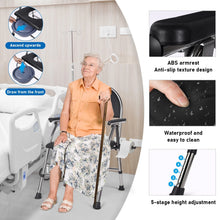Load image into Gallery viewer, Toilettenstuhl für Senioren höhenverstellbar Duschstuhl Klappbar Nachtstuhl