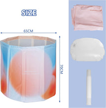 Load image into Gallery viewer, Foldable Bathtub for Adults, Portable Foldable Children's Bathtub, Suitable for Sauna Showers and Ice Baths, Freestanding Bathtub, Installation Free, 65 x 65 x 70 cm (L x W x H) (Aurora)