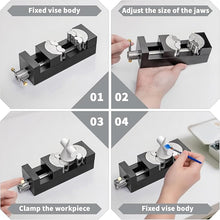 Load image into Gallery viewer, Fractal vise - self-adjusting mini table vise with 6 independent jaws for irregular shapes - drill bit vise, suitable for DIY, jewelry, handicrafts, and repair