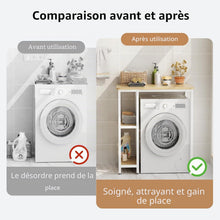 Load image into Gallery viewer, Armoire pour Machine à Laver avec Compartiments, Étagère pour Machine à Laver 90 x 60 x 95cm