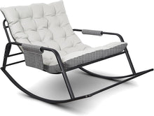 Load image into Gallery viewer, Grand patio Outdoor Rocking Chair Rocking Lounger Weatherproof Metal Relaxing Chair for Garden, Living Room, Yard, Patio and Balcony, Maximum Load 150 kg