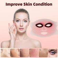 Load image into Gallery viewer, LED Face Mask, Light Therapy, Red Light Therapy Face Mask, 7 Colours, LED Face Mask with Red Light Therapy for All Skin Types, Face Care, Home Use, Travel Use