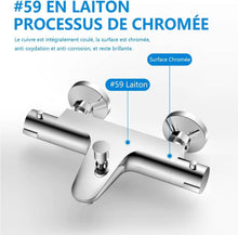 Load image into Gallery viewer, Mitigeur Thermostatique de Douche 1/2 3/4" Mitigeur Thermostatique Robinet Douche Mural Robinet thermostat Chromé Robinet Mélangeur thermostatique pour Salle de Bain