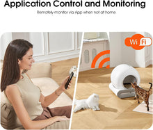 Load image into Gallery viewer, Self cleaning cat litter box with application control, automatic cat litter cleaning robot, 65L+9L large capacity intelligent cat litter box