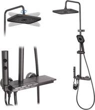 Load image into Gallery viewer, Shower System, Rain Shower with Fitting, Overhead Shower Set, Rain Shower Set, Shower Fitting Complete Set, Shower Rail with Shower, 3 Mode Hand Shower