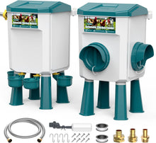 Load image into Gallery viewer, Automatic Chicken Feeder, 7 Litre Chicken Drinker, Automatic Poultry Drinker for Poultry with 1.5 m Water Pipe, Float Valve, Chicken Accessories, Shatterproof, Durable Plastic