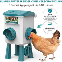 Load image into Gallery viewer, Automatic Chicken Feeder, 7 Litre Chicken Drinker, Automatic Poultry Drinker for Poultry with 1.5 m Water Pipe, Float Valve, Chicken Accessories, Shatterproof, Durable Plastic