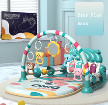 Load image into Gallery viewer, Baby Play Mat with Baby Music Play Mat with Piano Removable Mirror Rattle Baby Gift Toy 0 6 Months Pink