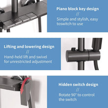Load image into Gallery viewer, Shower System, Rain Shower with Fitting, Overhead Shower Set, Rain Shower Set, Shower Fitting Complete Set, Shower Rail with Shower, 3 Mode Hand Shower
