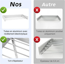 Load image into Gallery viewer, Séchoir à Linge Mural, Étendoir à Linge Rétractable, Séchoir à Linge Pliable pour Intérieur et Extérieur, Economiseur d'espace Design Compact et Élégant