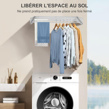 Load image into Gallery viewer, Séchoir à Linge Mural, Étendoir à Linge Rétractable, Séchoir à Linge Pliable pour Intérieur et Extérieur, Economiseur d'espace Design Compact et Élégant
