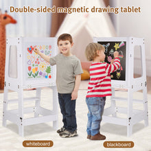 Load image into Gallery viewer, 2-in-1 Learning Tower for Children, Tilt Protection, with Magnetic Board, Folding Montessori Kitchen Aid and Learning Tower