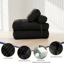 Load image into Gallery viewer, Faltbares Schlafsofa umwandelbarer Schlafsessel mit Kissen, 3-in-1 Sofa Bett , Matratze mit Rückenstütze, tragbarer Stuhl-Bett-Komfortable Bodensofa-Lounge für Schlafzimmer Wohnzimmer