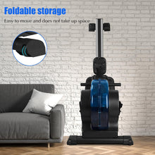 Load image into Gallery viewer, Vogatore ad acqua per la casa, vogatore pieghevole, Rowing Machine con funzione Bluetooth e guida in acciaio inox, carico massimo 110 kg