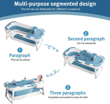 Load image into Gallery viewer, Baignoire pliable pour adulte,Avec couvercle amovible et rouleaux de massage,Baignoire pliante portable à poser