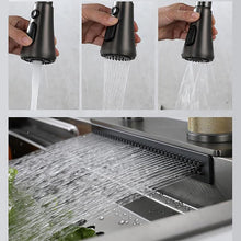 Load image into Gallery viewer, Évier de Cuisine,Evier Inox Professionnel 304 noir,Ensemble dÉvier Domestique,Intégré avec Robinet Amovible