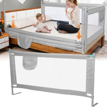 Load image into Gallery viewer, Arrera Seguridad Niños Cama Barandillas para Camas Anticaídas Niños Alto 100cm Largo 150/180/200/220cm Adecuado para Colchones de 0~30cm Elevación Vertical de 34 Marchas