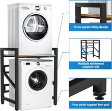 Load image into Gallery viewer, Over the Washing Machine Rack, Washing Machine Cabinet, 3 Height Adjustable, Washing Machine Dryer Cabinet Shelf, Load Capacity 300 kg for Bathroom, Kitchen, Balcony, Laundry Room