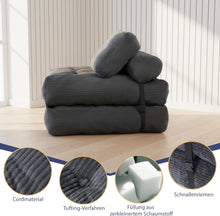Load image into Gallery viewer, Faltbares Schlafsofa umwandelbarer Schlafsessel mit Kissen, 3-in-1 Sofa Bett , Matratze mit Rückenstütze, tragbarer Stuhl-Bett-Komfortable Bodensofa-Lounge für Schlafzimmer Wohnzimmer