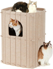 Load image into Gallery viewer, Cat Cave, Sturdy Cat Cave Made of High-Quality Felt, Cat House Indoor 3-Layer Cat Bed, Cat Cave for Sleeping, Playing and Hiding, Felt Cave Beige