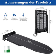 Load image into Gallery viewer, Folding Ironing Board, Wall Mounted Ironing Board, Compact Ironing Board, Space Saving, Quick and Easy Ironing, Wall Mounted Required, Black Heat Resistant Cotton Linen