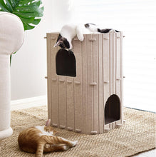 Load image into Gallery viewer, Cat Cave, Sturdy Cat Cave Made of High-Quality Felt, Cat House Indoor 3-Layer Cat Bed, Cat Cave for Sleeping, Playing and Hiding, Felt Cave Beige