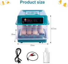 Load image into Gallery viewer, Automatic Egg Incubator, Automatic Incubator for 15-16 Eggs with Moisture Monitoring, Automatic Egg Turning, Automatic Water Addition and Egg Lighting