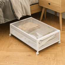 Load image into Gallery viewer, Underbed Storage Box with Wheels Lid, Metal Underbed Storage Box for Clothes, Toys, Shoes, Books, Bedroom