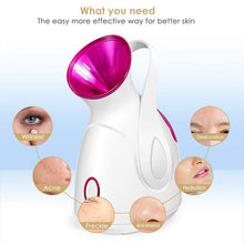 Load image into Gallery viewer, 3-in-1 Nano-Ion Facial Steamer with Precise Temperature Control, 30 Minutes Steam Time, Humidifier, Clogged Pores, Blackheads, Spa Quality, 5 Pieces