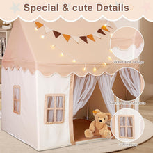 Load image into Gallery viewer, Children's Tent Indoor & Outdoor, Play Tent with Mat and Lights, Children's Play Tent Indoor, Baby Room Decoration, Reading Tent & Playroom for Toddlers